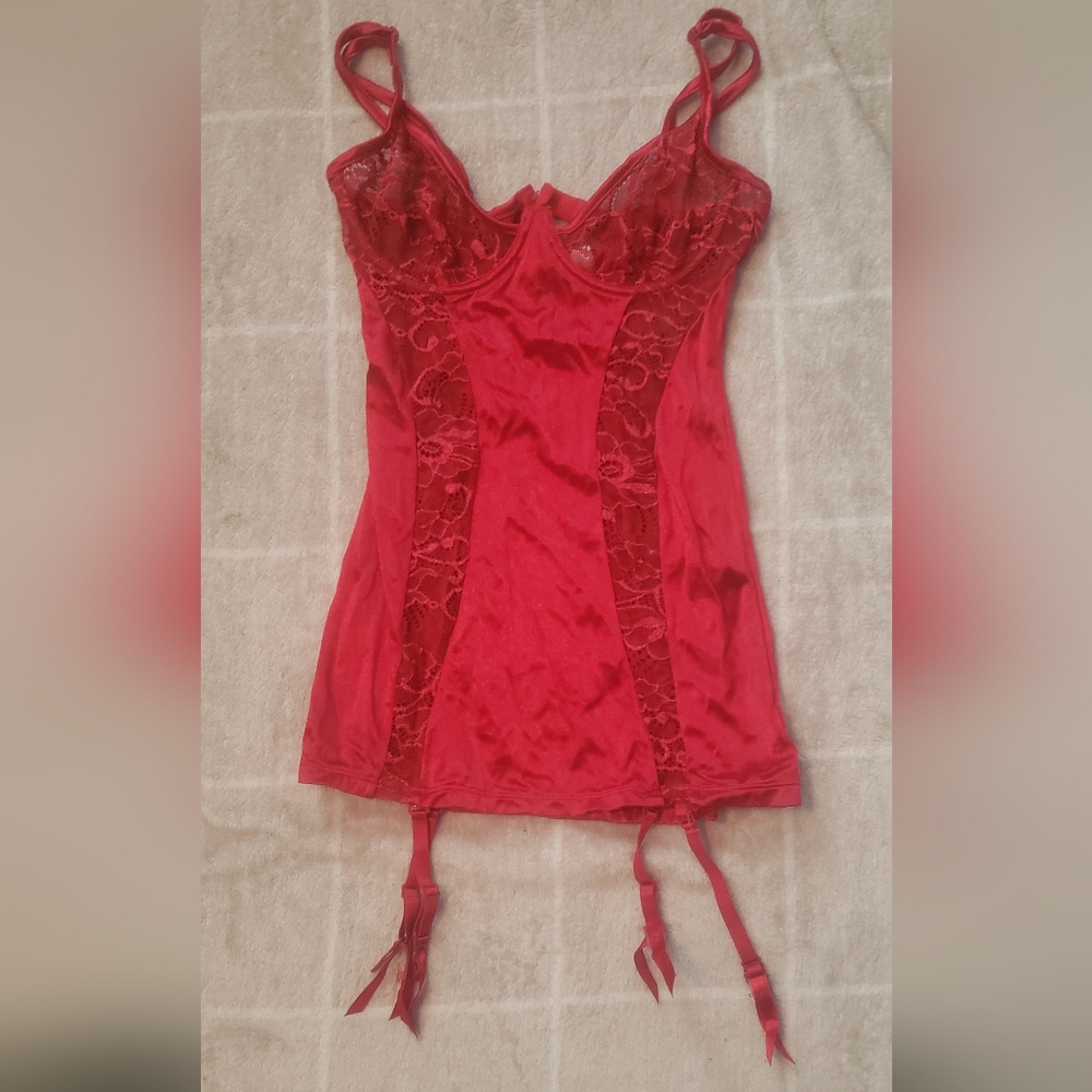 Red Lace Lingerie Chemise